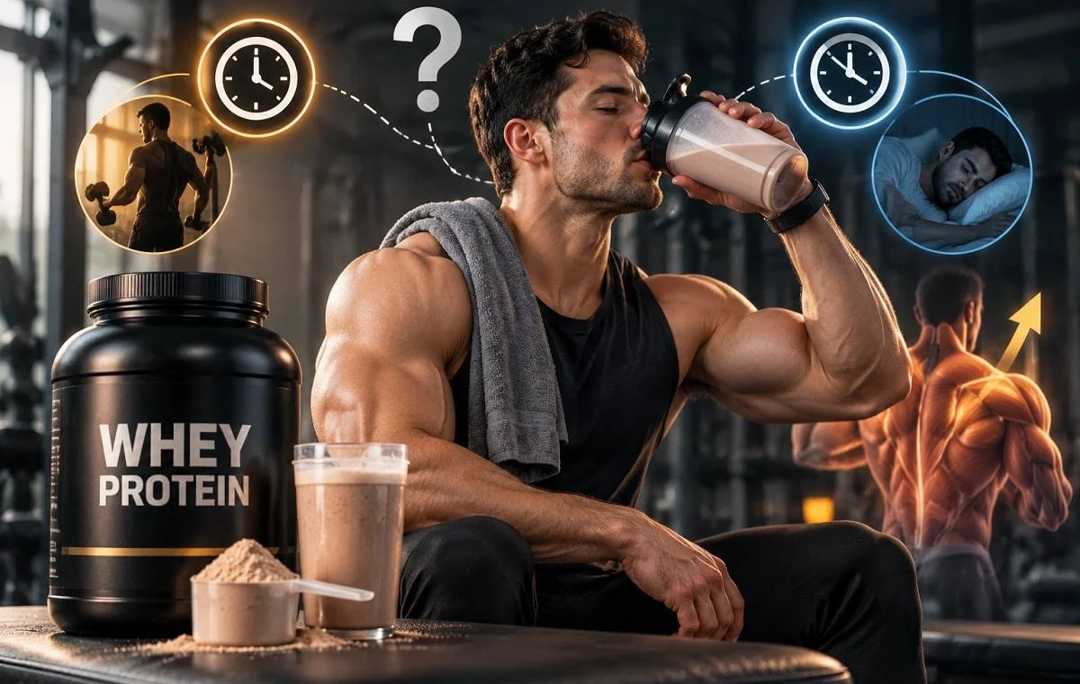 زمان مصرف پروتئین وی برای حجم؛ قبل تمرین بهتر است یا بعد تمرین؟